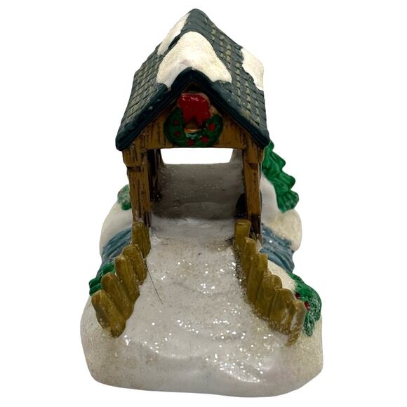 Cobblestone Corners 2003 Covered Bridge Christmas Village Figurine - Picture 2 of 9
